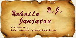 Mahailo Janjatov vizit kartica